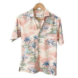 Tori Richard Panorama Cotton Lawn Aloha Shirt size XS